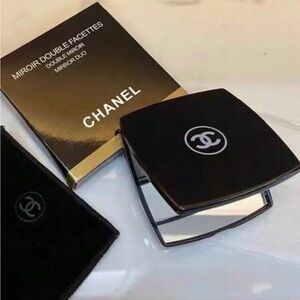 CHANEL Black Double-Sided Compact Mirror